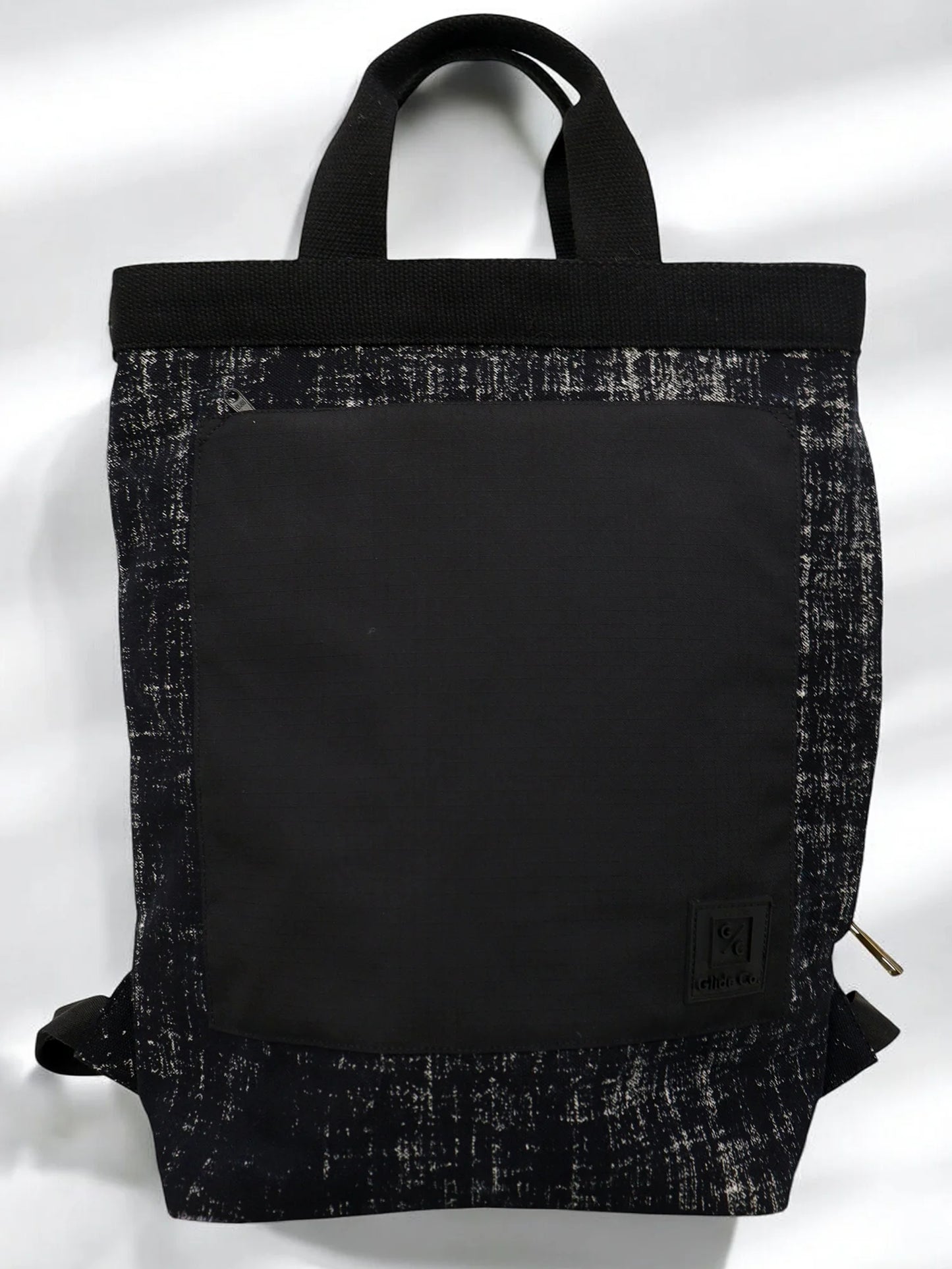 Black Noir Tote Backpack | 3 Way Carry |  Urban Unisex Bag for Work, College & Travel | 11 L Capacity