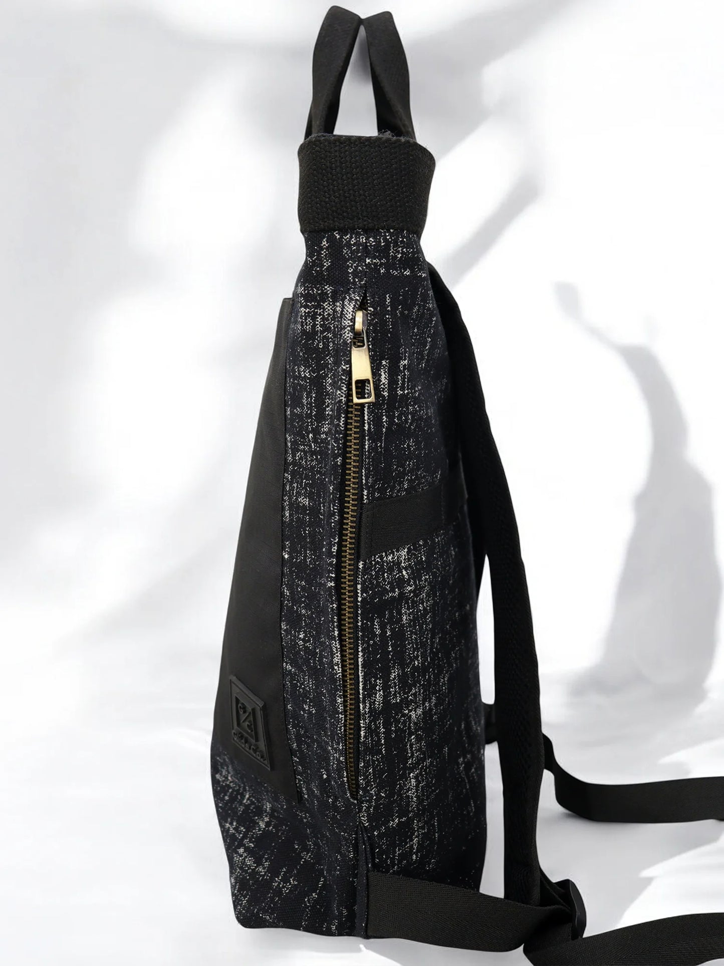 Black Noir Tote Backpack | 3 Way Carry |  Urban Unisex Bag for Work, College & Travel | 11 L Capacity