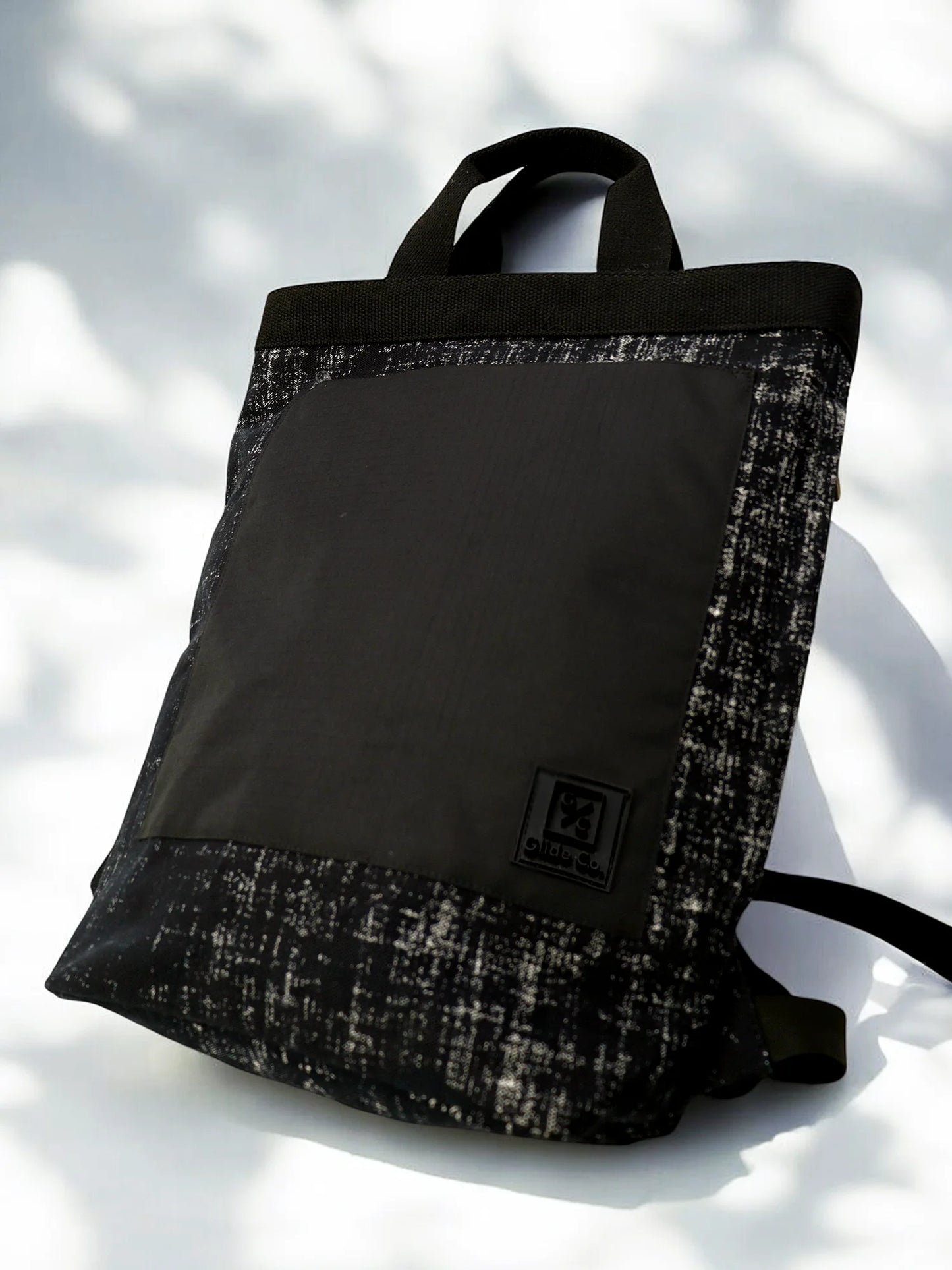 Black Noir Tote Backpack | 3 Way Carry |  Urban Unisex Bag for Work, College & Travel | 11 L Capacity