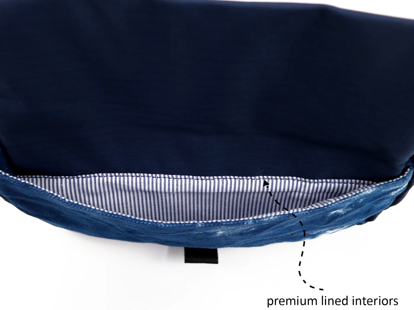 Indigo Chest Bag | Tie-Dye Cotton Canvas & Polyester | PVC Window Pocket with Quick-Access Compartments | Unisex Fanny Pack for Daily Use, Travel & Commute