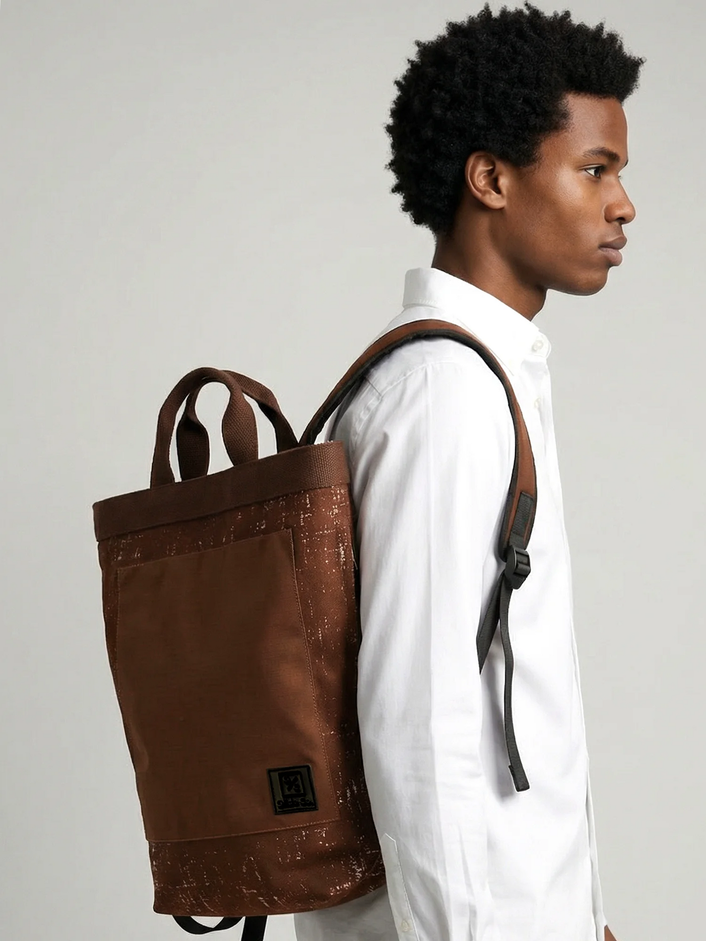 Brown Noir Tote Backpack | 3 Way Carry |  Urban Unisex Bag for Work, College & Travel | 11 L Capacity (Copy)
