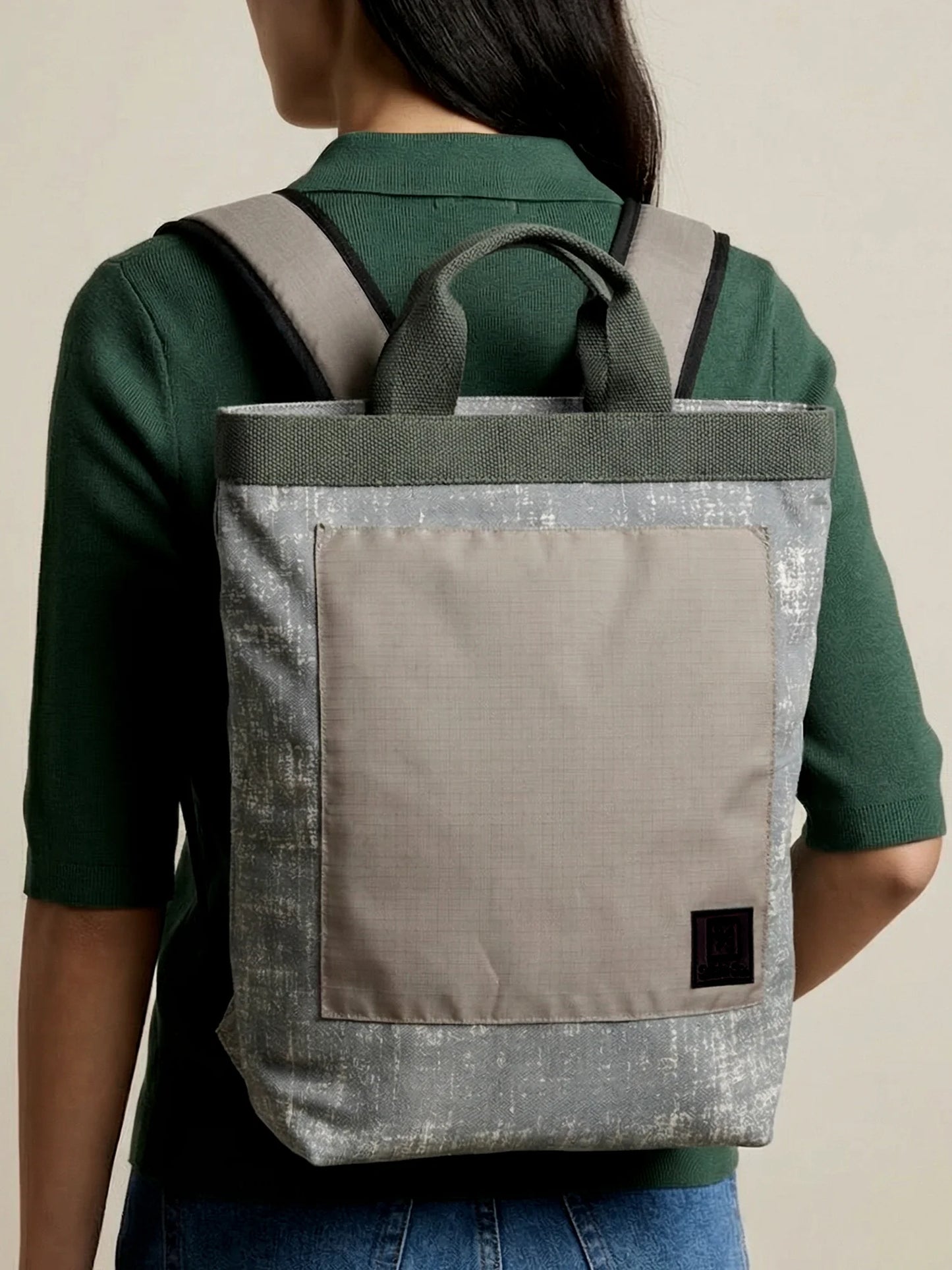 Grey Noir Tote Backpack | 3 Way Carry |  Urban Unisex Bag for Work, College & Travel | 11 L Capacity (Copy)