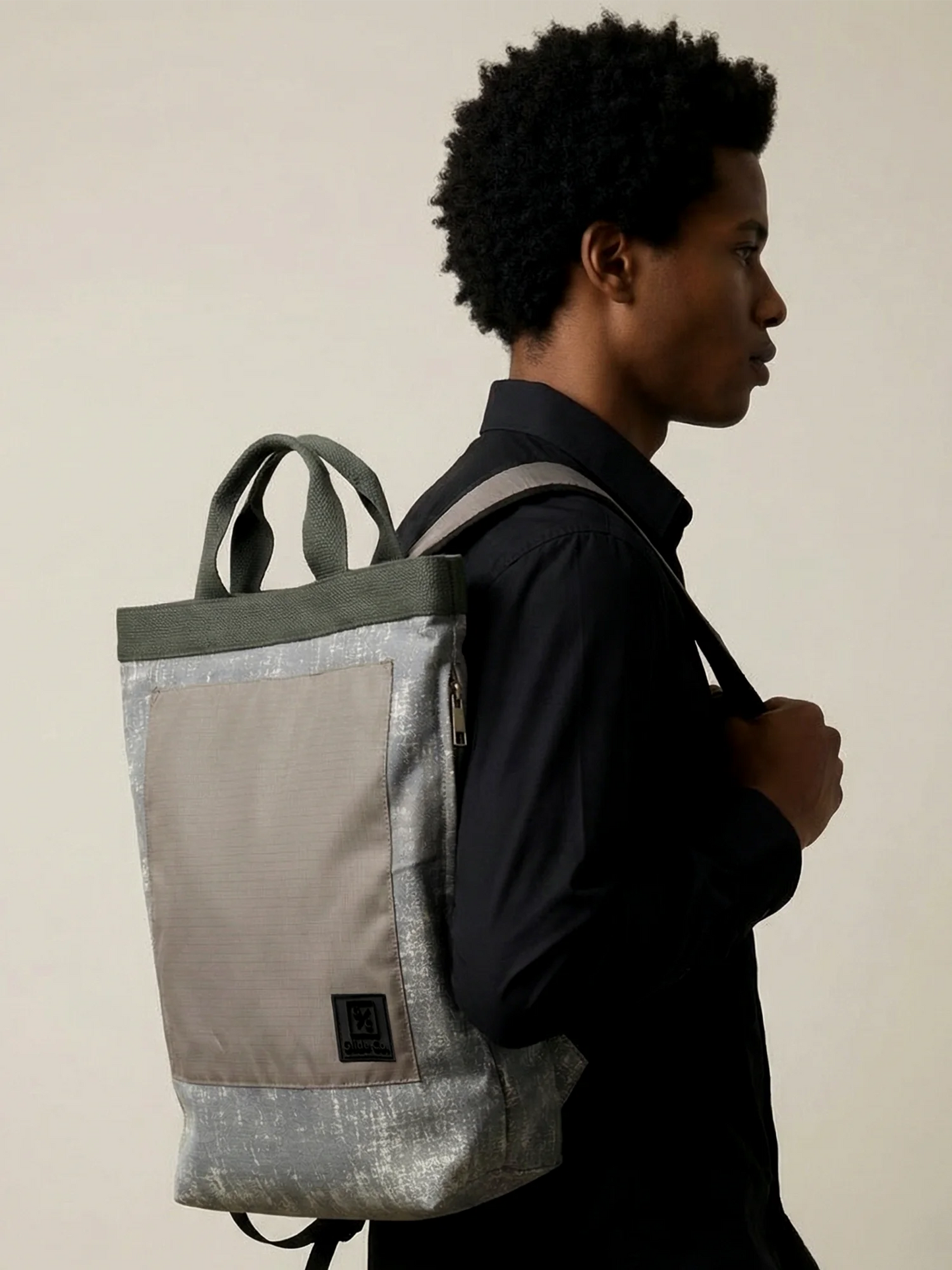Grey Noir Tote Backpack | 3 Way Carry |  Urban Unisex Bag for Work, College & Travel | 11 L Capacity (Copy)
