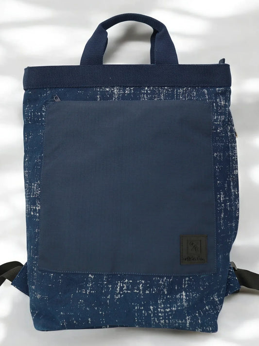 Navy Noir Tote Backpack | 3 Way Carry |  Urban Unisex Bag for Work, College & Travel | 11 L Capacity
